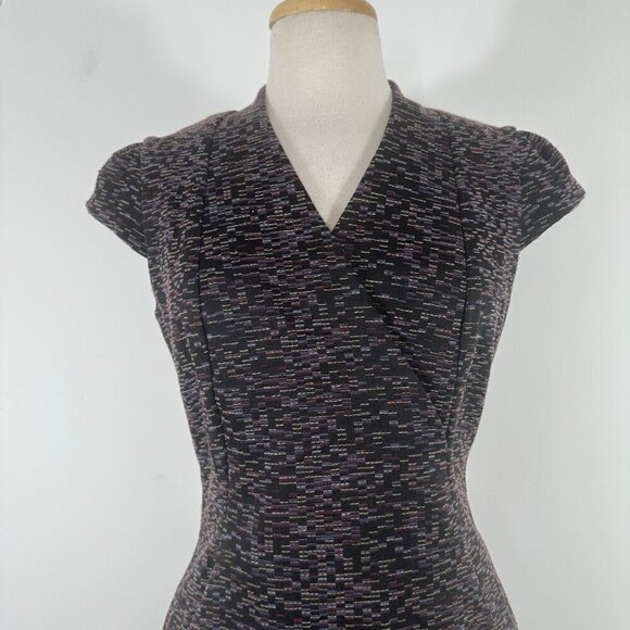 M.M. LaFleur V-Neck Cap Sleeve Felisa Dress Multicolor Womens Size 8 - Picture 4 of 16